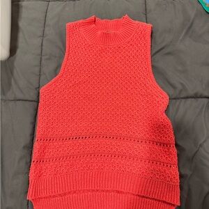 Jessica Simpson Red Sleeveless Knit Top